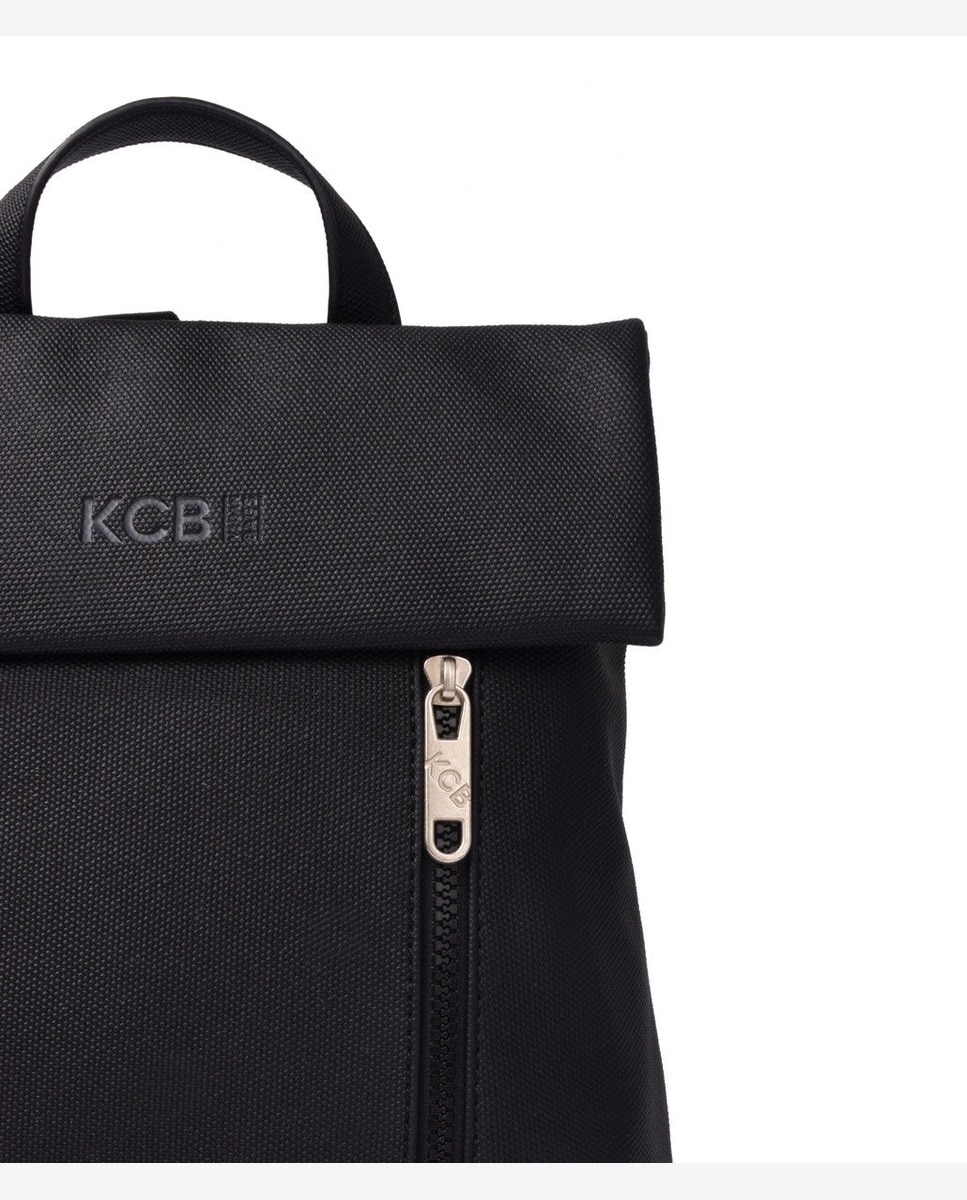 Mochila antirrobo mediana de mujer con solapa - Kcb - Negro Negro-3