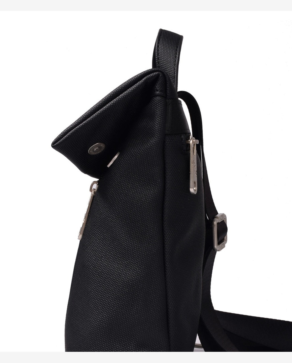 Mochila antirrobo mediana de mujer con solapa - Kcb - Negro Negro-4
