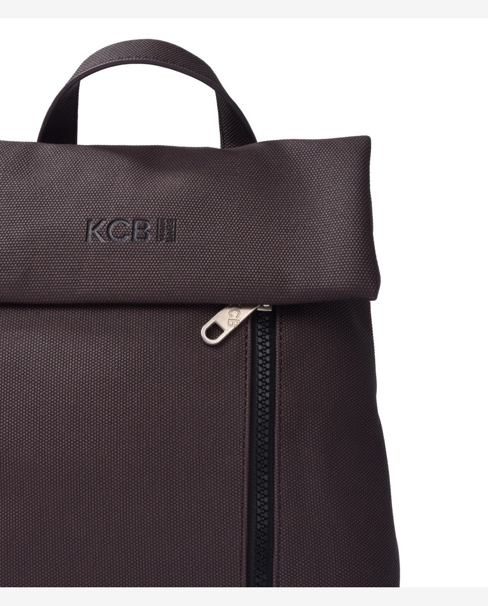 Mochila antirrobo mediana de mujer con solapa - Kcb - Marrón oscuro Marrón oscuro-3