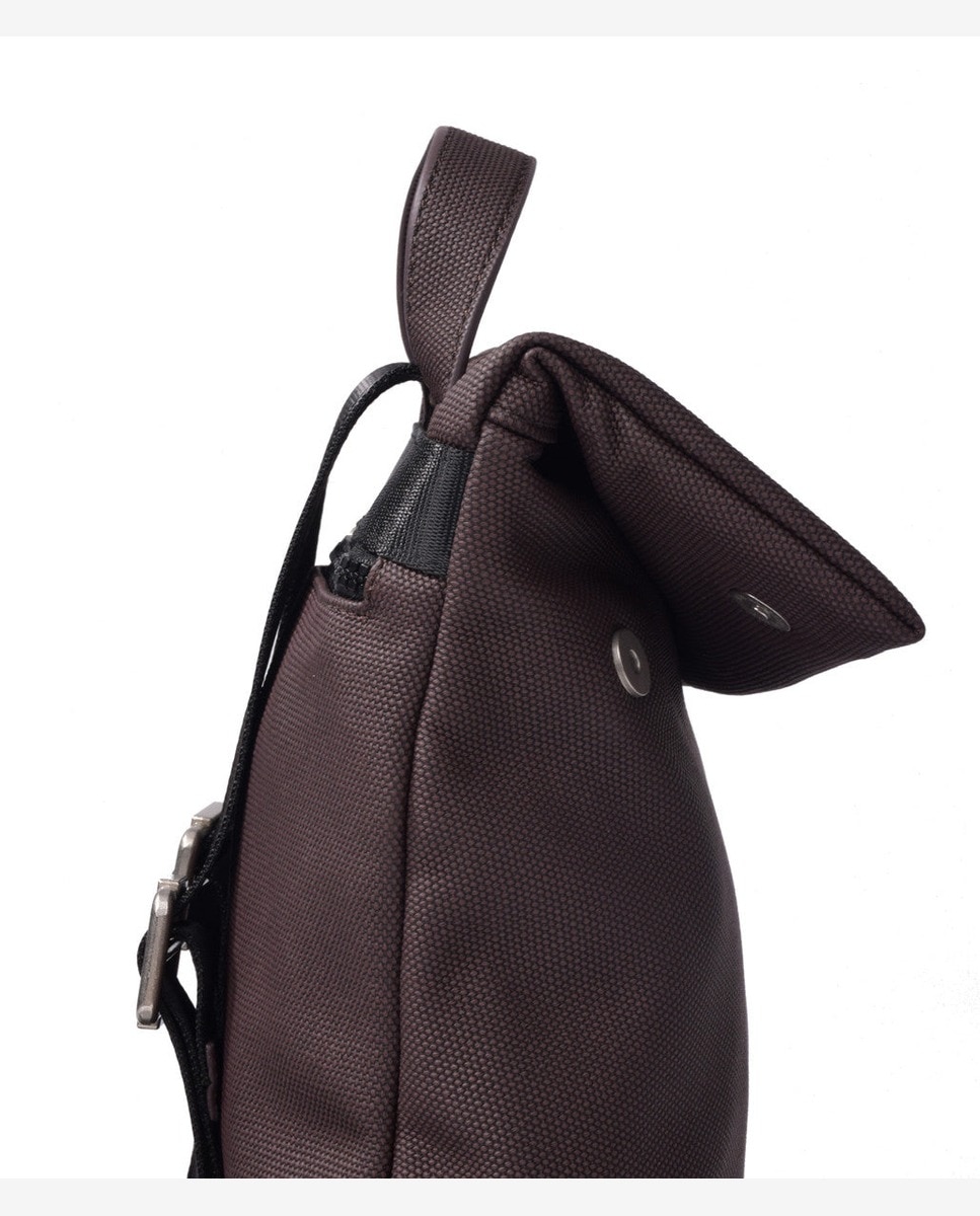 Mochila antirrobo mediana de mujer con solapa - Kcb - Marrón oscuro Marrón oscuro-2