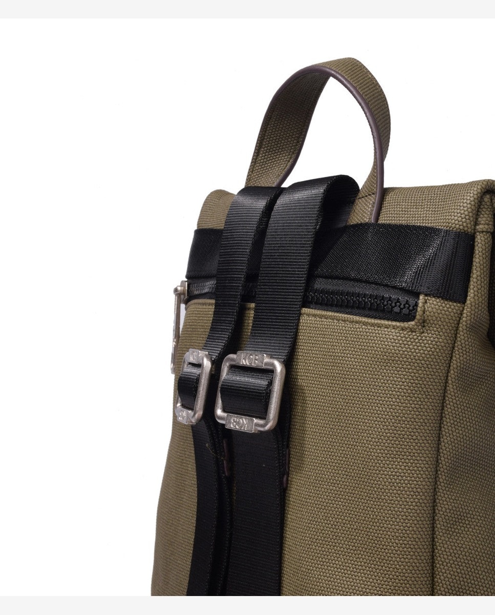 Mochila antirrobo mediana de mujer con solapa - Kcb - Verde oscuro Verde oscuro-3