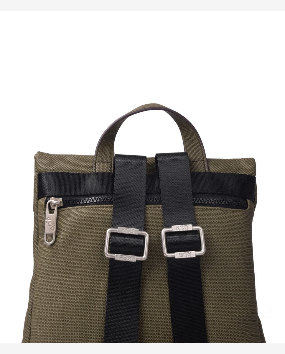Mochila antirrobo mediana de mujer con solapa - Kcb - Verde oscuro Verde oscuro-4