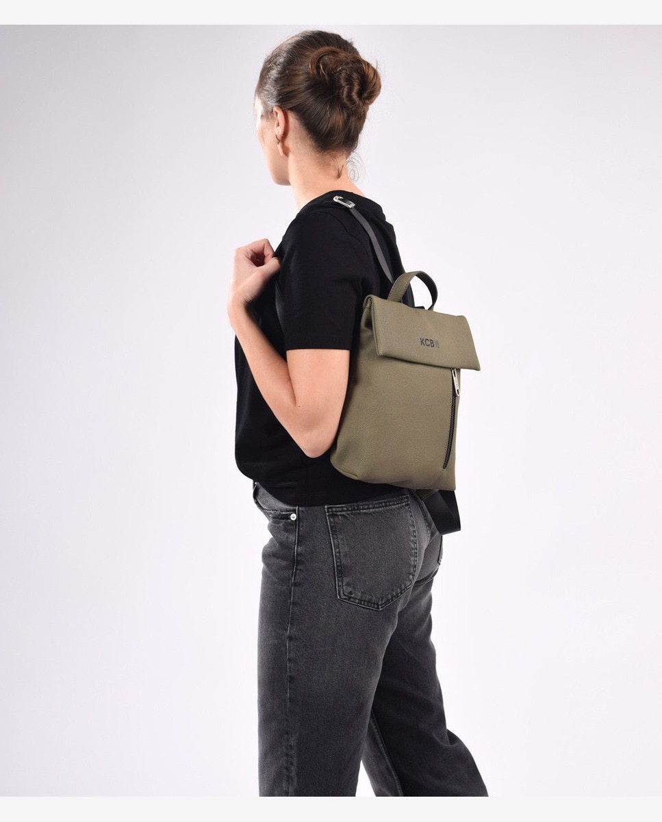 Mochila antirrobo pequeña con solapa kcb strong - Kaki Kaki-4