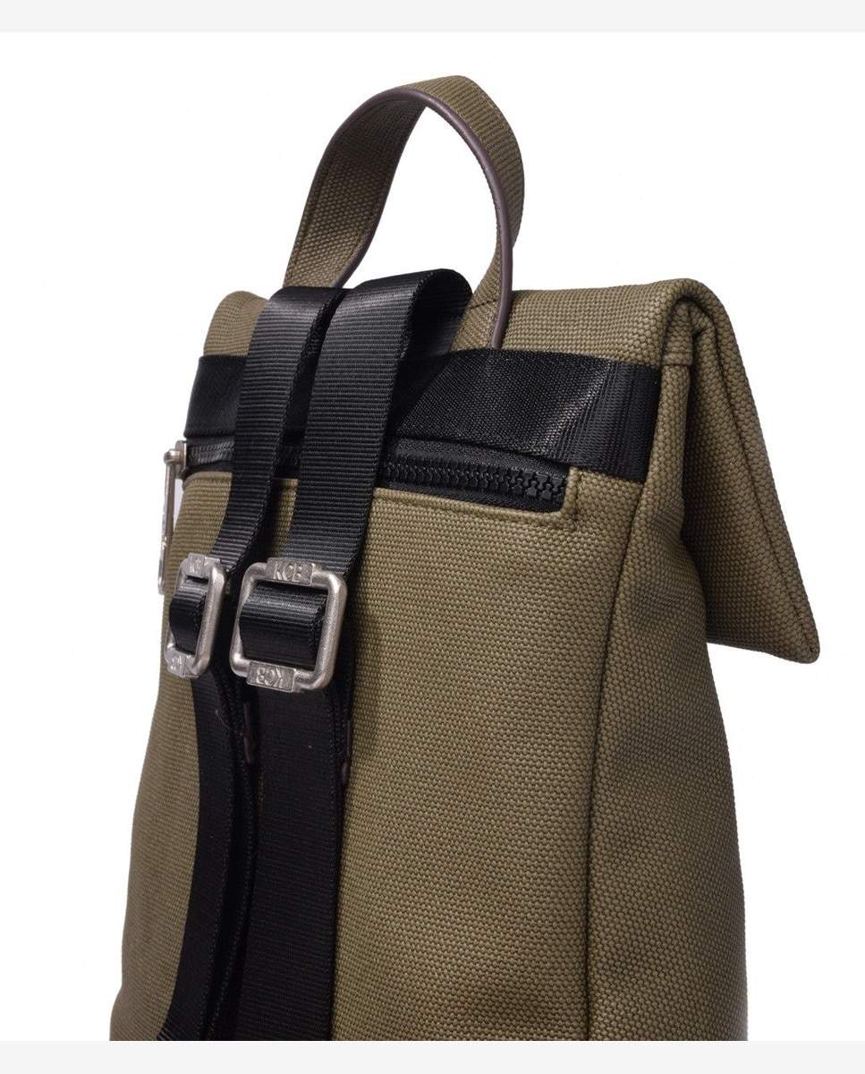 Mochila antirrobo pequeña con solapa kcb strong - Kaki Kaki-5
