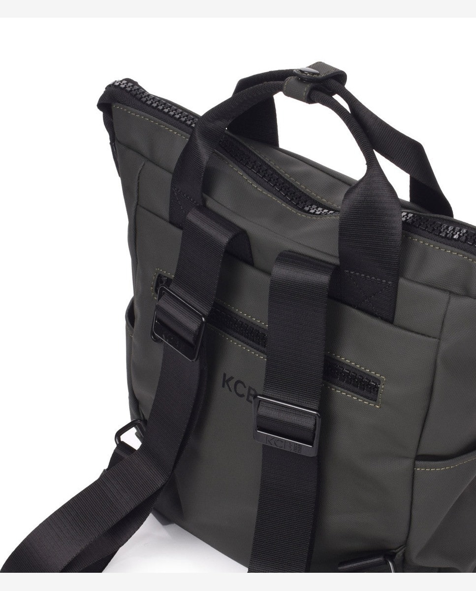 Mochila stamp pequeña color khaki - Kcb - Kaki Kaki-3