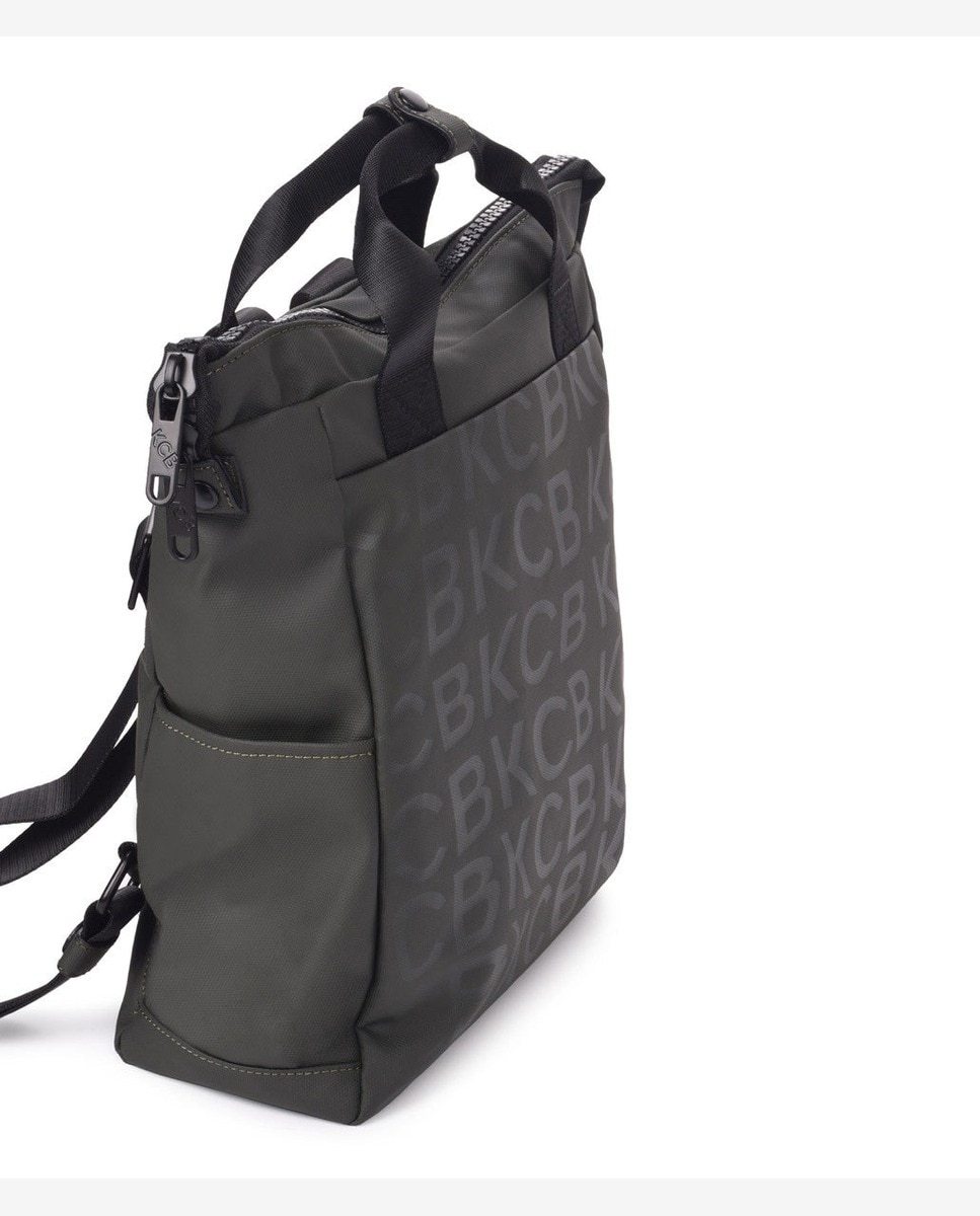 Mochila stamp pequeña color khaki - Kcb - Kaki Kaki-4