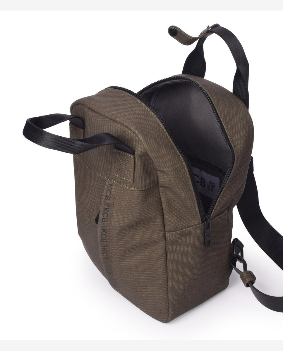 Mochila vertical grande color khaki - Kcb - Kaki Kaki-4