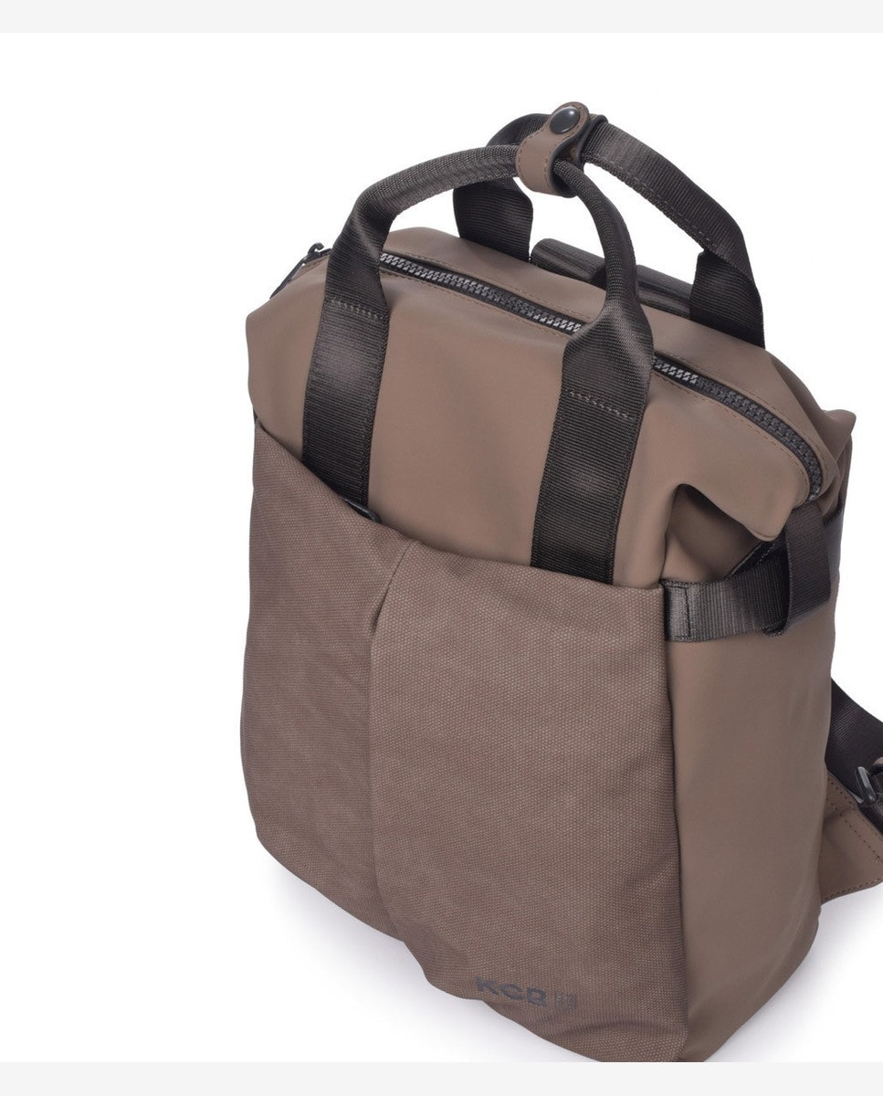 Mochila match pequeña color taupe - Kcb - Marrón claro Marrón claro-3