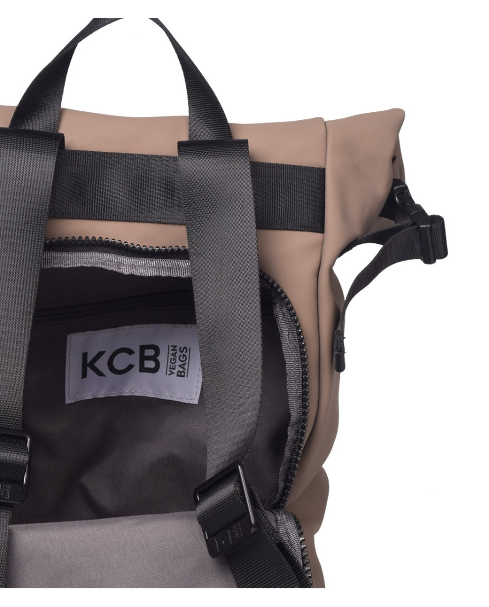 Mochila antirrobo Base mediana color taupe - Kcb - Marrón claro Marrón claro-4