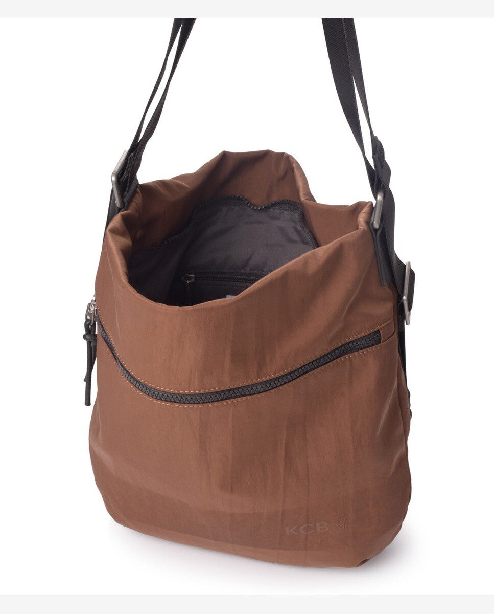 Bolso de hombro wide mochila color - Kcb - Marrón Marrón-4