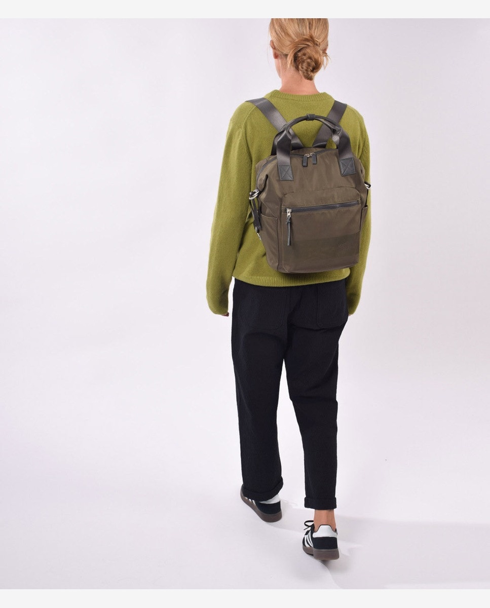 Mochila wide mediana color khaki - Kcb - Kaki Kaki-3