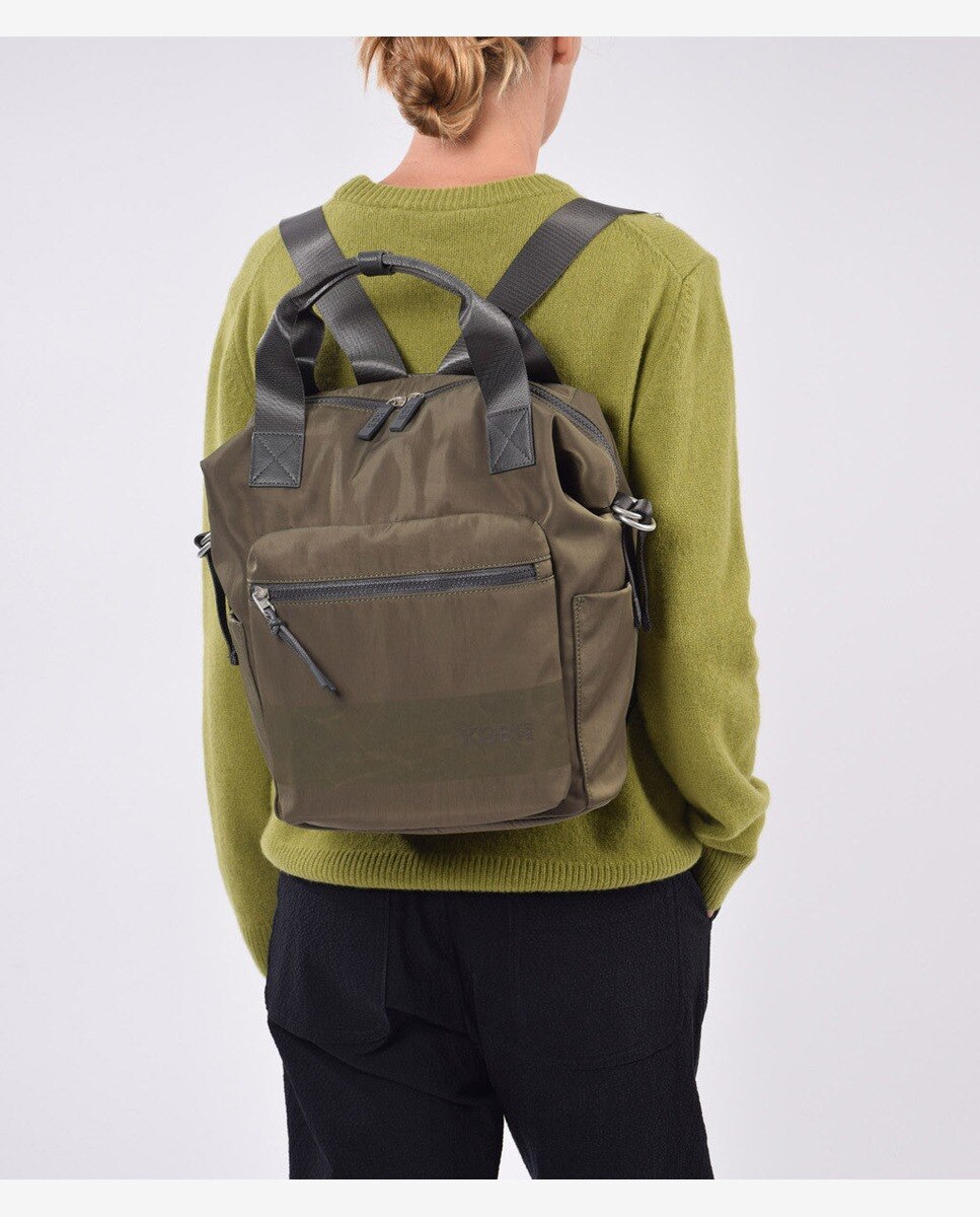 Mochila wide mediana color khaki - Kcb - Kaki Kaki-5