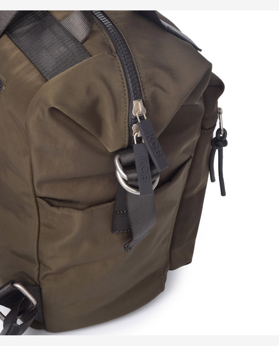 Mochila wide grande color khaki - Kcb - Kaki Kaki-4