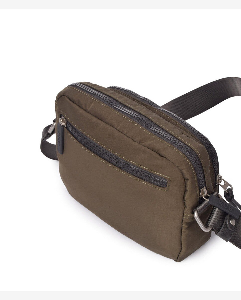 Bandolera wide pequeña color khaki - Kcb - Kaki Kaki-2