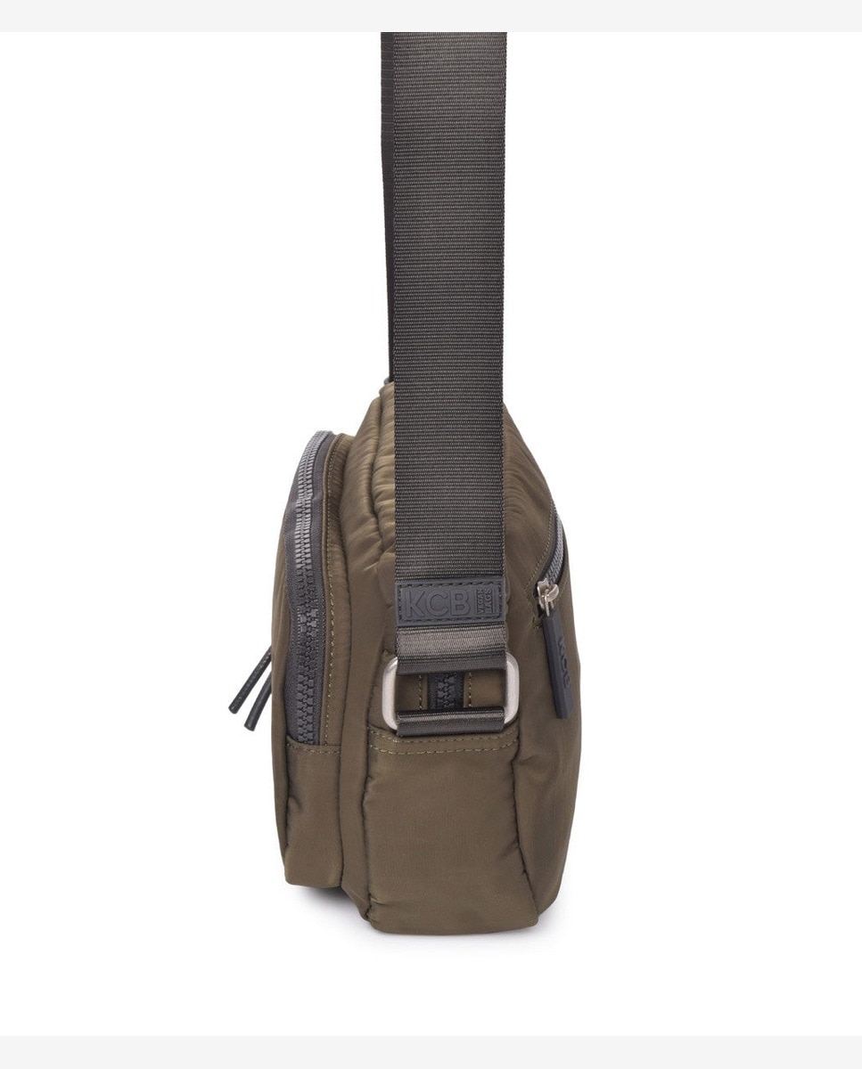 Bandolera wide pequeña color khaki - Kcb - Kaki Kaki-4