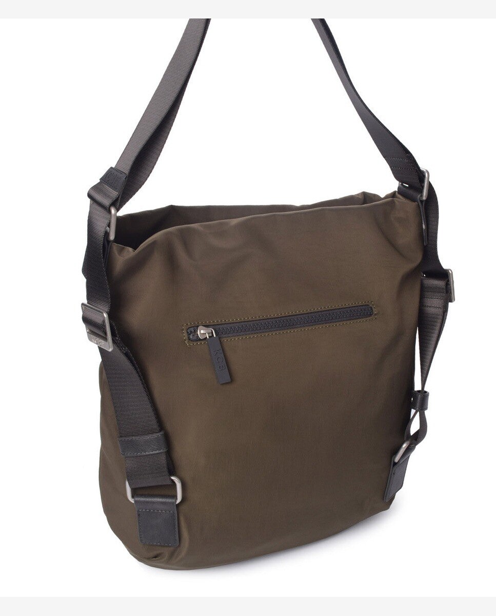 Bolso de hombro wide mochila color khaki - Kcb - Kaki Kaki-4