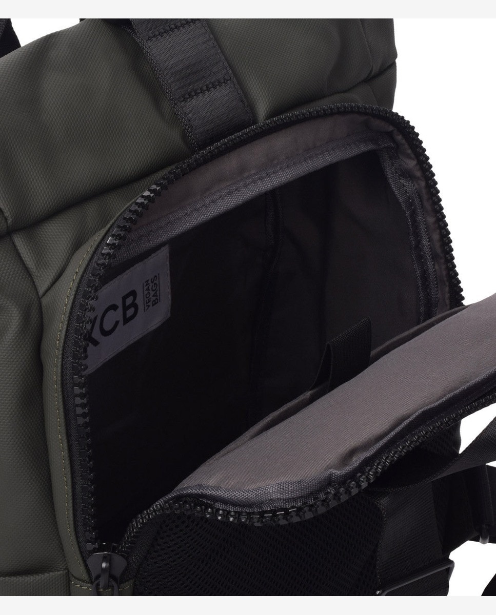 Mochila antirrobo cube mediana color khaki - Kcb - Kaki Kaki-4