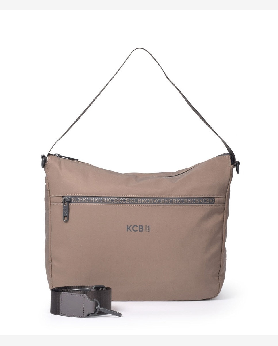 Bolso de hombro shine color taupe - Kcb - Marrón claro Marrón claro-1