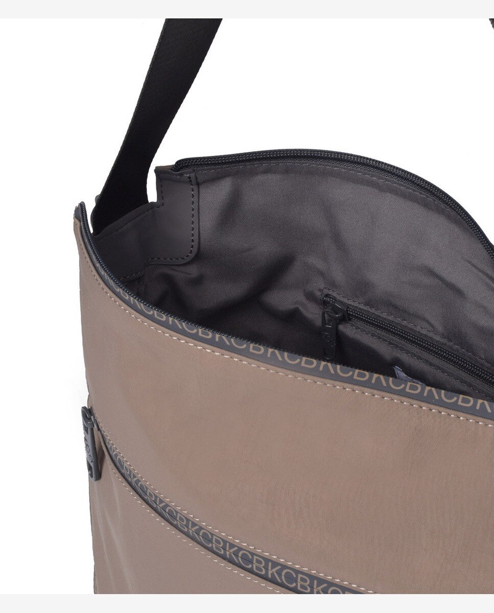 Bolso de hombro shine color taupe - Kcb - Marrón claro Marrón claro-4