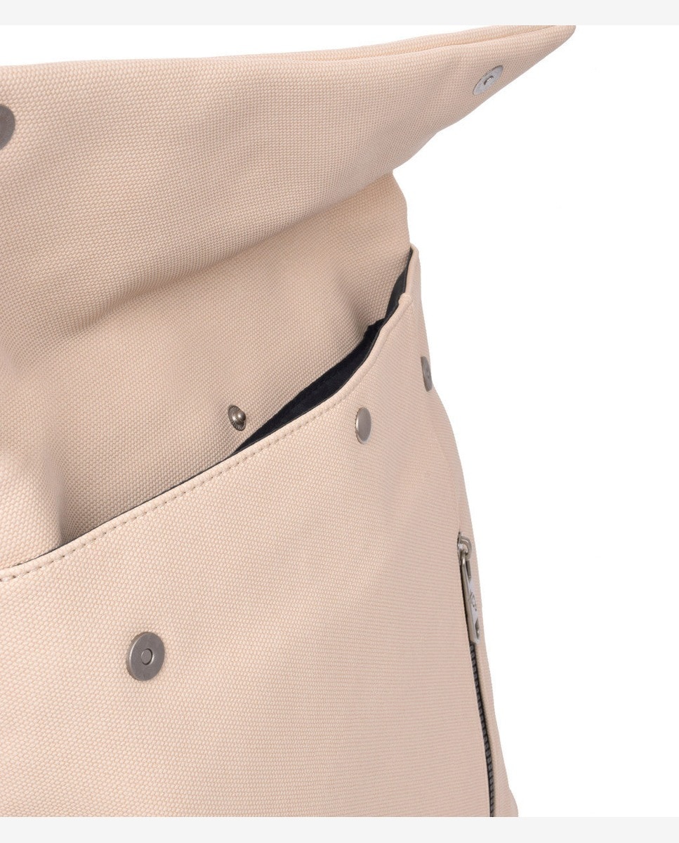 Mochila antirrobo mediana de mujer con solapa - Kcb - Beige Beige-2