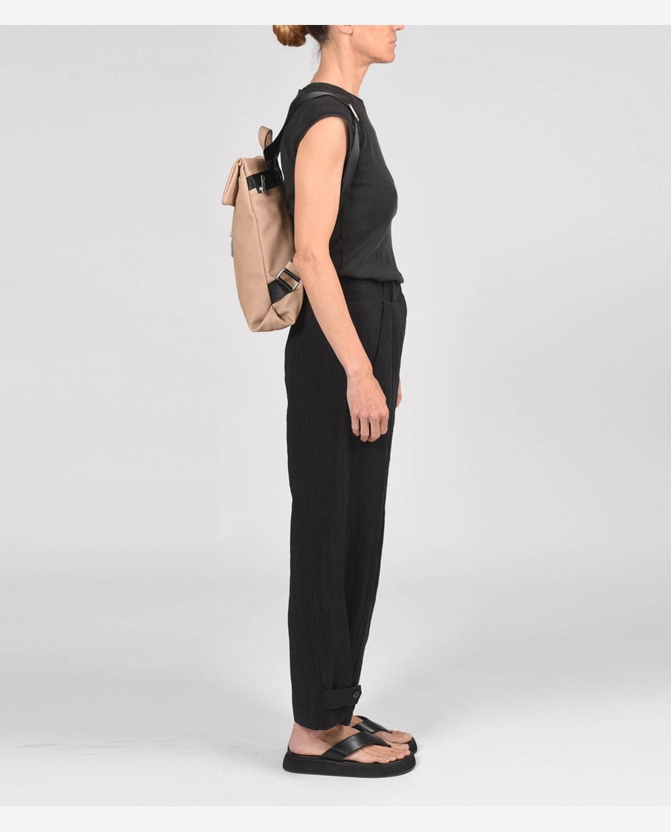 Mochila antirrobo mediana de mujer con solapa - Kcb - Camel Camel-5