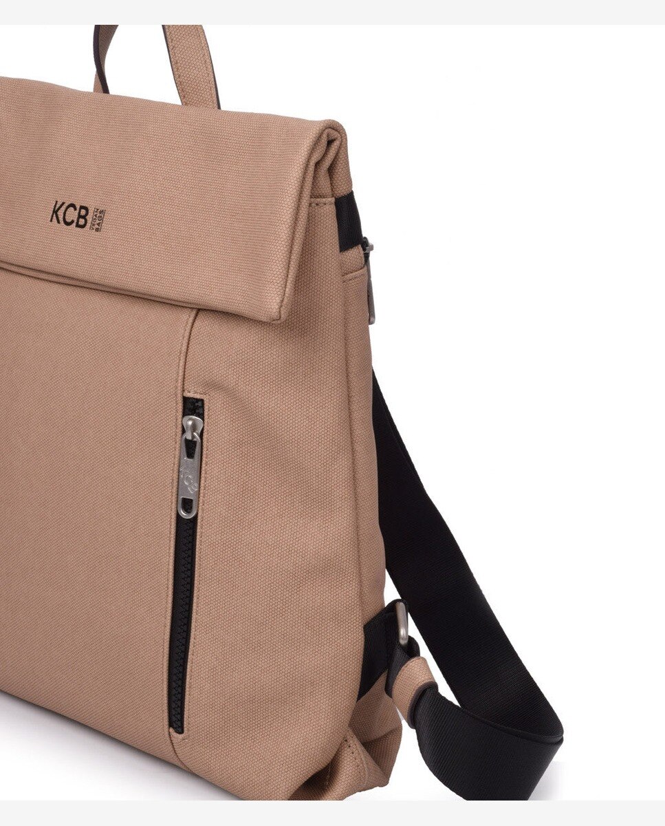 Mochila antirrobo mediana de mujer con solapa - Kcb - Camel Camel-10