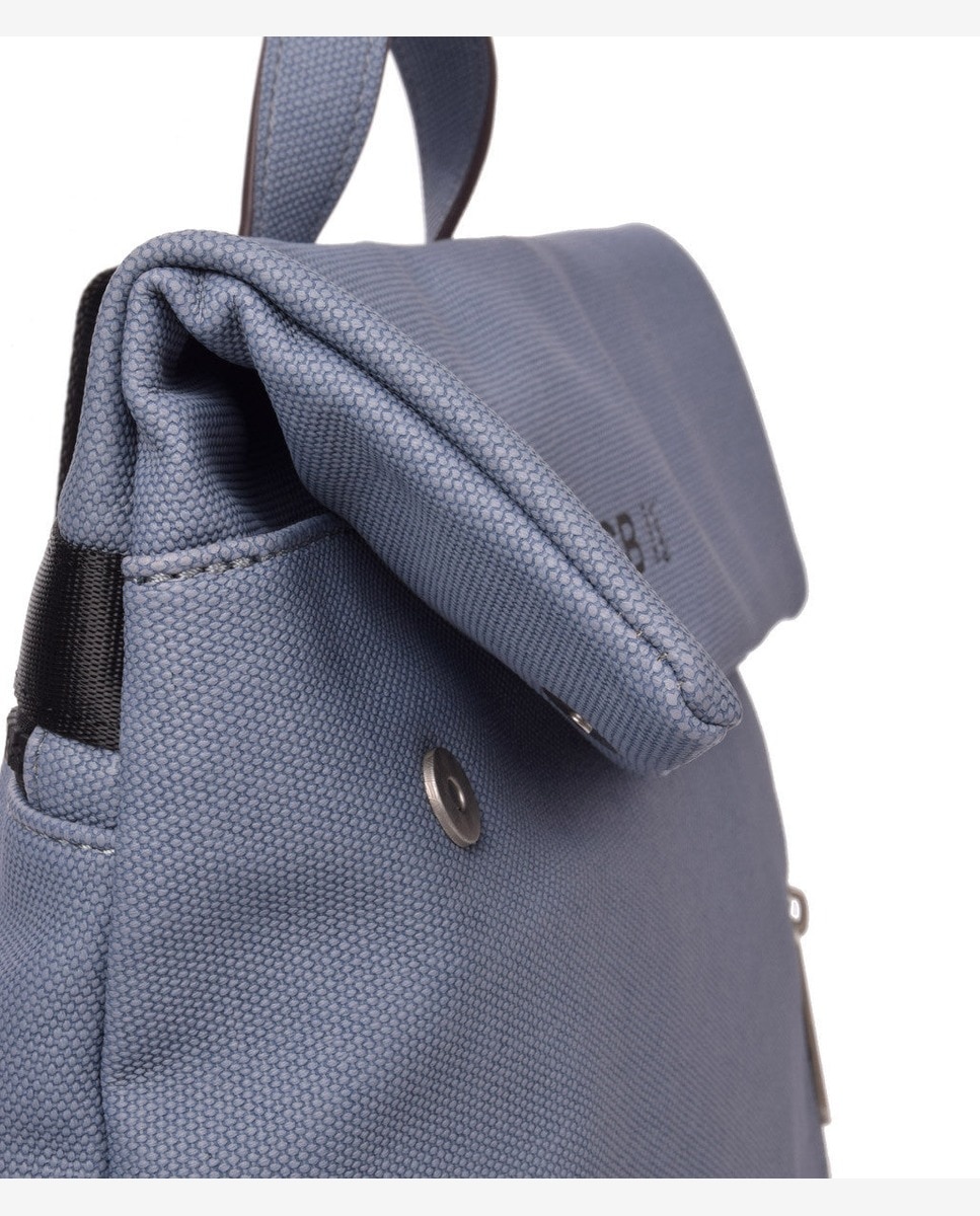 Mochila antirrobo mediana de mujer con solapa - Kcb - Azul Azul-4