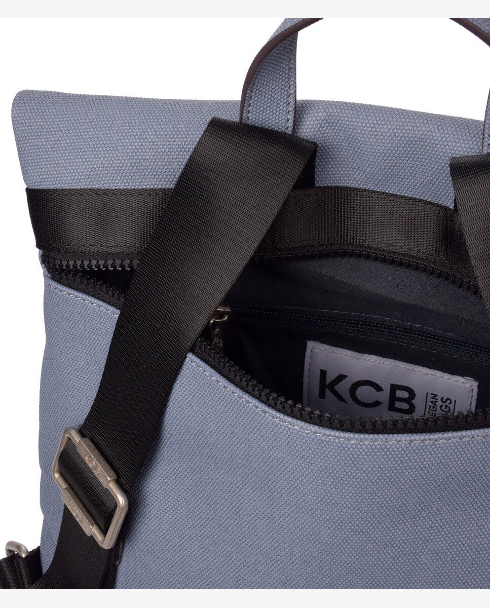 Mochila antirrobo mediana de mujer con solapa - Kcb - Azul Azul-5