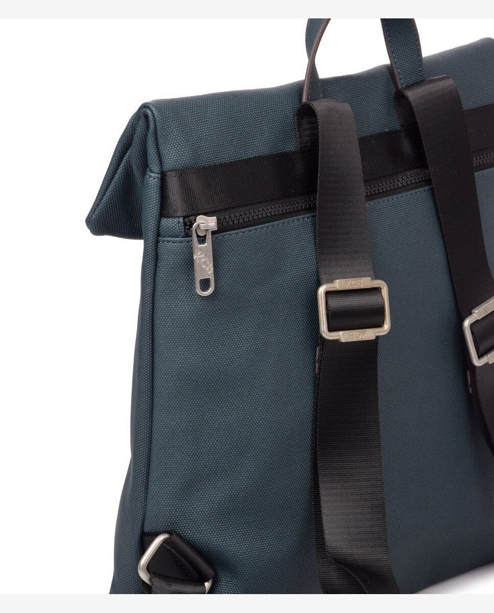 Mochila antirrobo mediana de mujer con solapa - Kcb - Azul índigo Azul índigo-4