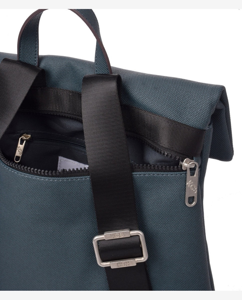 Mochila antirrobo mediana de mujer con solapa - Kcb - Azul índigo Azul índigo-6