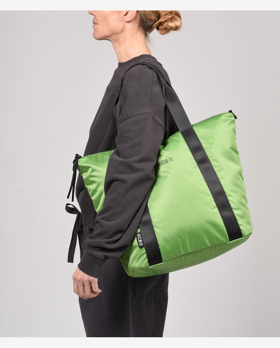 Bolso de hombro puffy shopper grande - Kcb - Verde Verde-2
