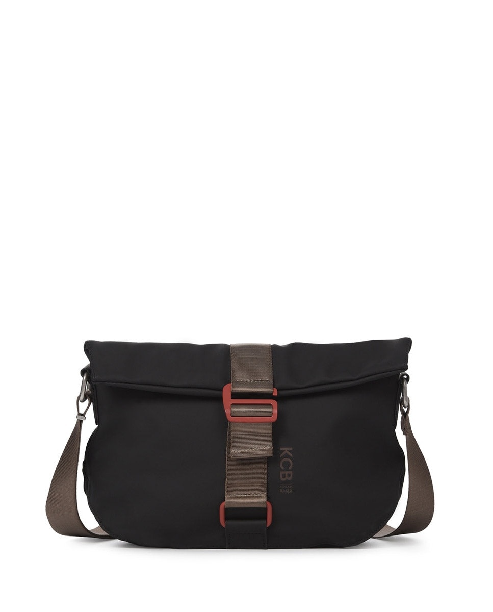Bandolera chain antirrobo pequeña color negro de mujer - Kcb - Negro Negro-1