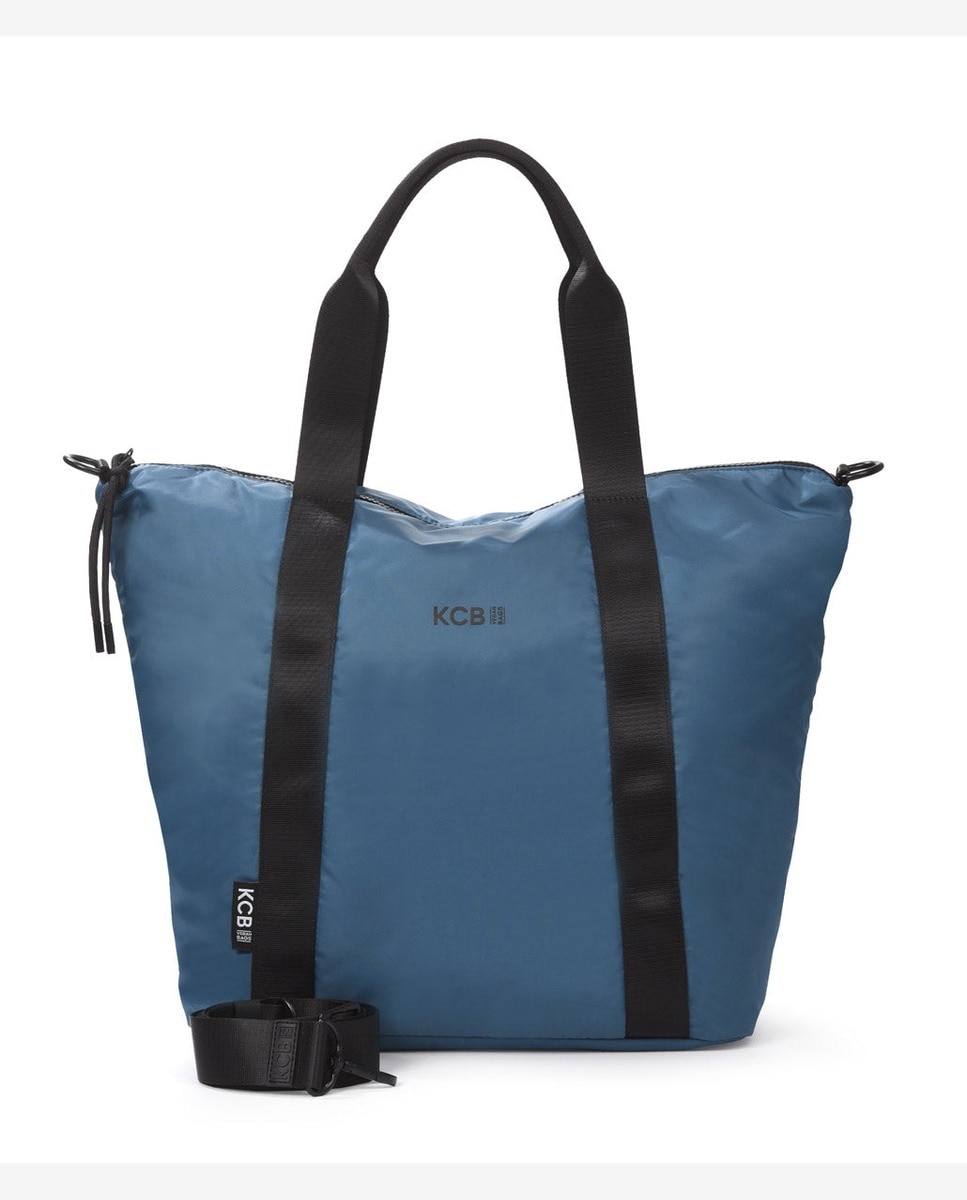 Bolso de hombro puffy shopper grande - Kcb - Azul claro Azul claro-1