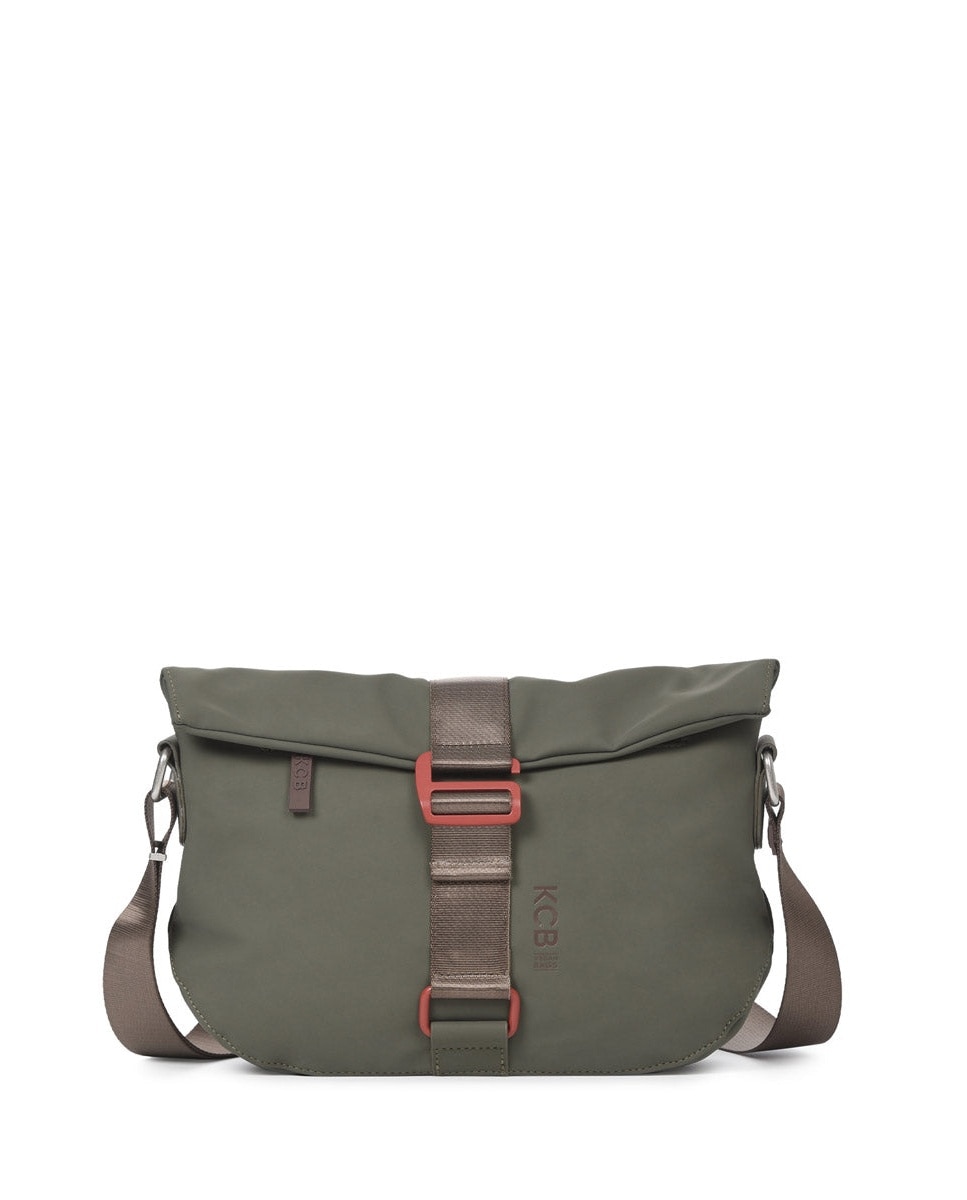 Bandolera chain antirrobo pequeña color khaki de mujer - Kcb - Kaki Kaki-1