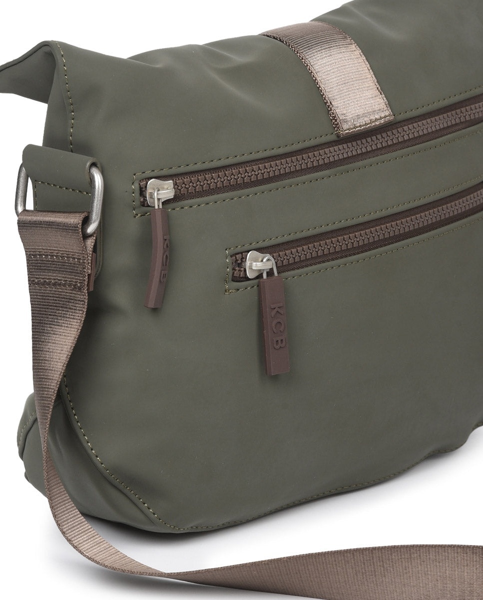 Bandolera chain antirrobo pequeña color khaki de mujer - Kcb - Kaki Kaki-8