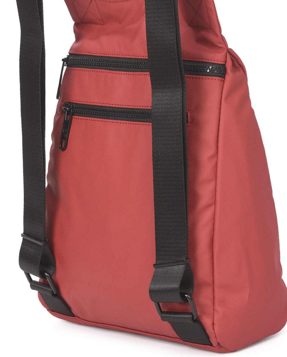 Mochila dual antirrobo pequeña color cereza de mujer - Kcb - Cereza Cereza-8
