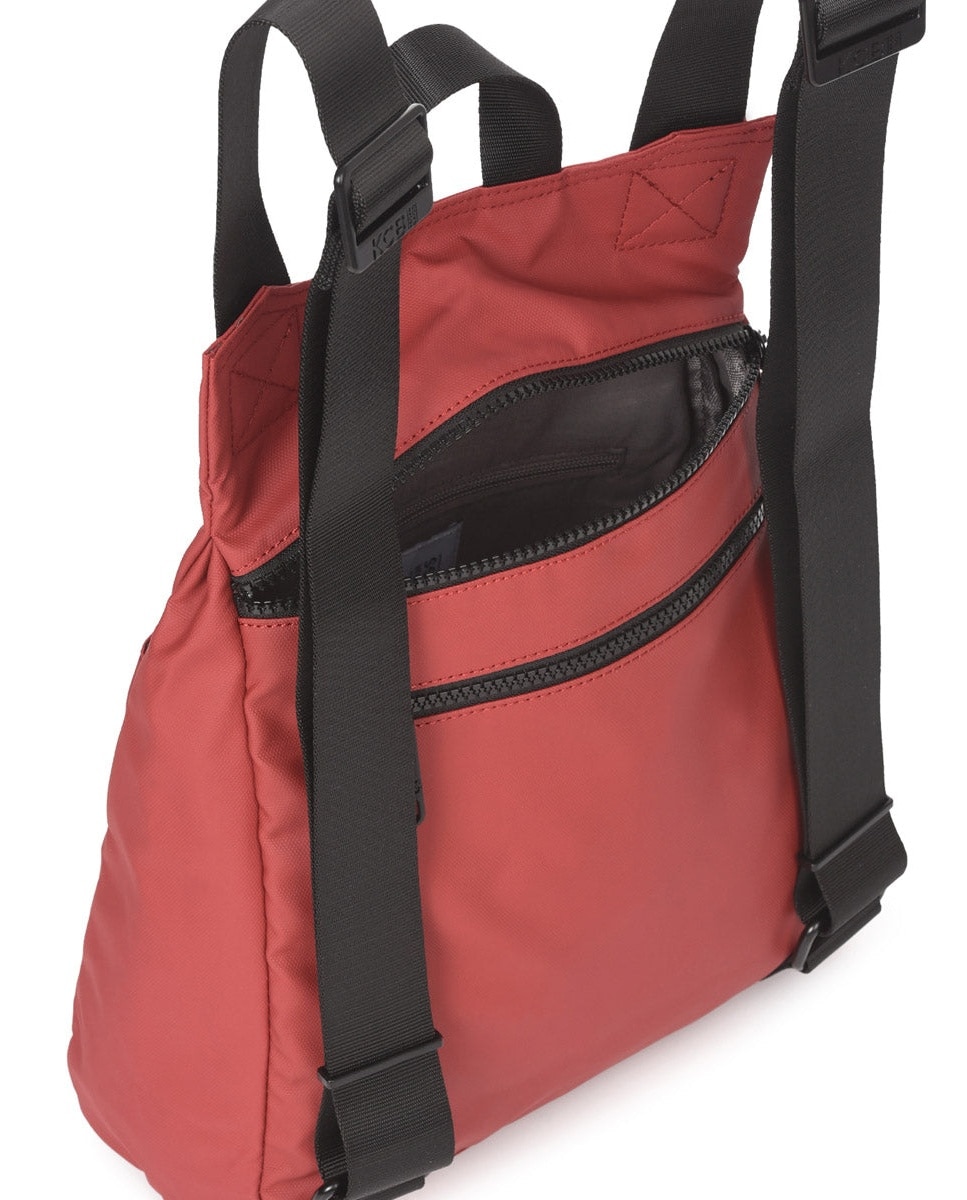 Mochila dual antirrobo pequeña color cereza de mujer - Kcb - Cereza Cereza-10