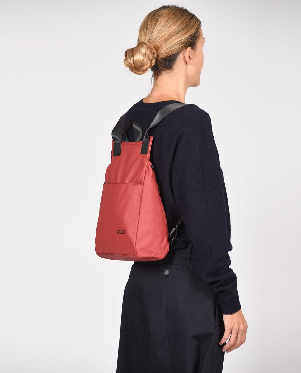 Mochila dual antirrobo pequeña color cereza de mujer - Kcb - Cereza Cereza-4
