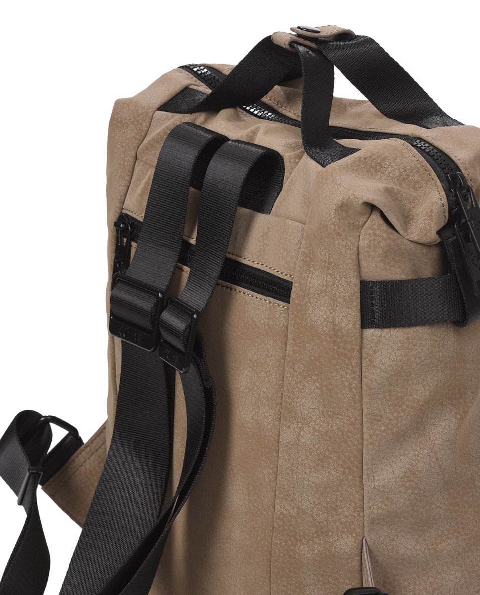 Mochila hide pequeña color taupe de mujer - Kcb - Topo Topo-7