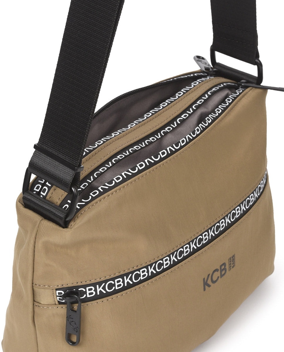 Bandolera shine pequeña color khaki de mujer - Kcb - Kaki Kaki-9