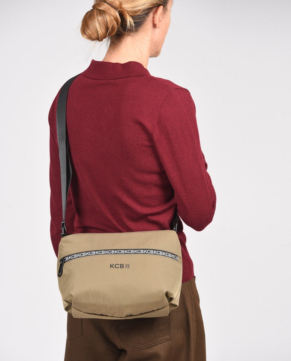 Bandolera shine pequeña color khaki de mujer - Kcb - Kaki Kaki-5