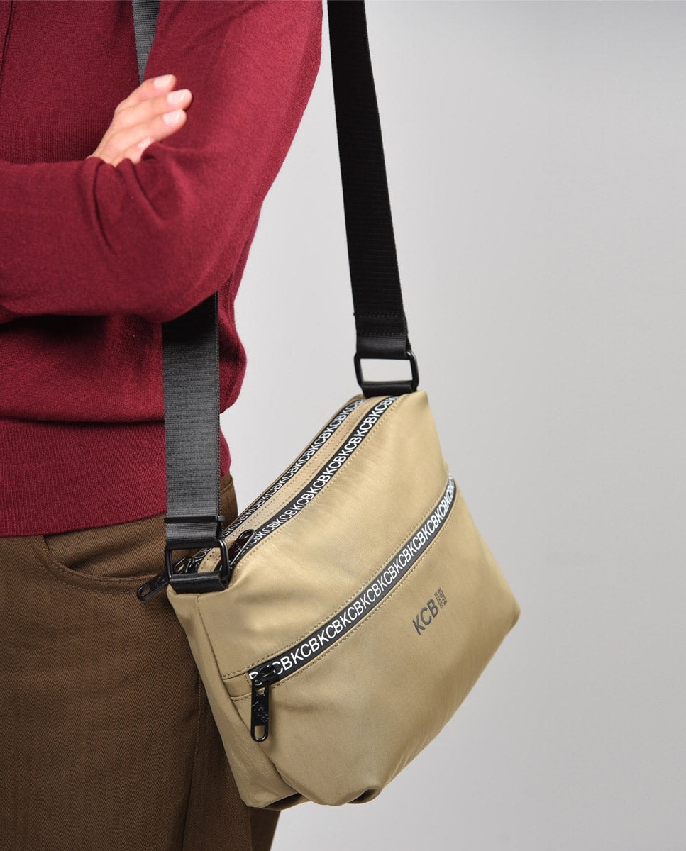 Bandolera shine pequeña color khaki de mujer - Kcb - Kaki Kaki-10