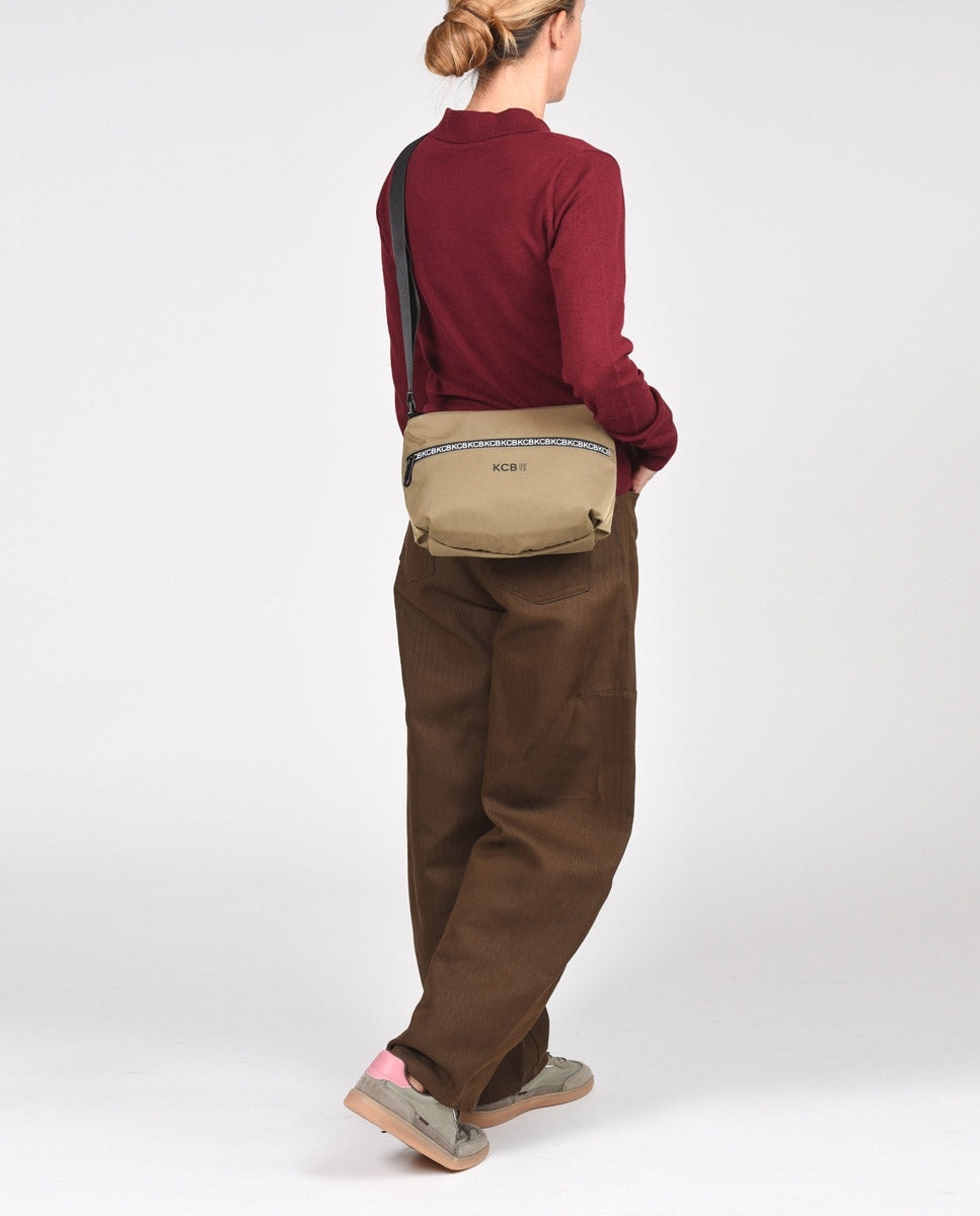 Bandolera shine pequeña color khaki de mujer - Kcb - Kaki Kaki-6