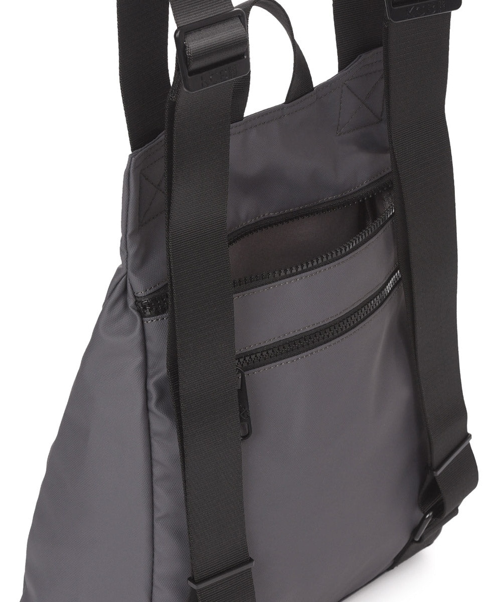 Mochila dual antirrobo pequeña color gris de mujer - Kcb - Gris Gris-4