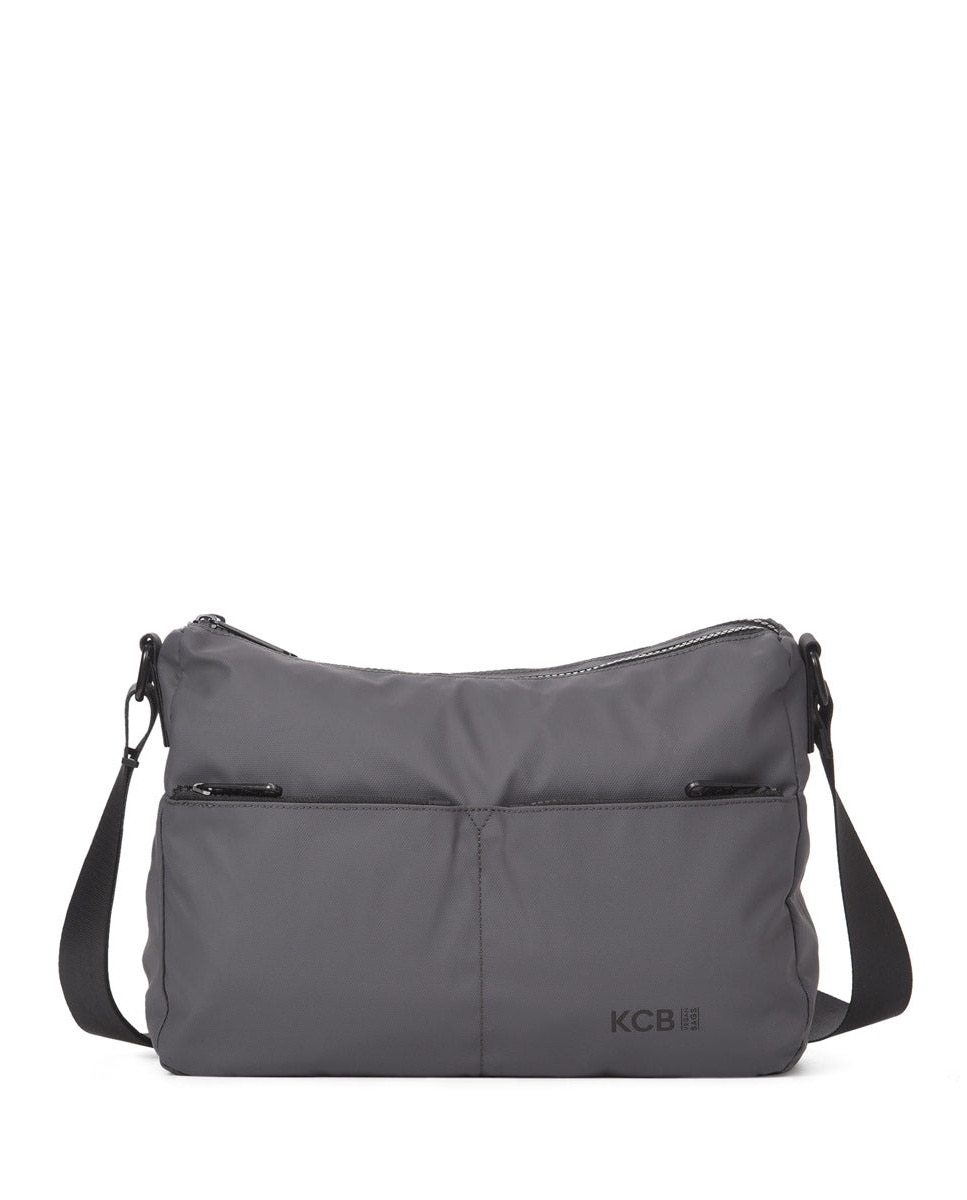 Bandolera dual grande color gris de mujer - Kcb - Gris Gris-1