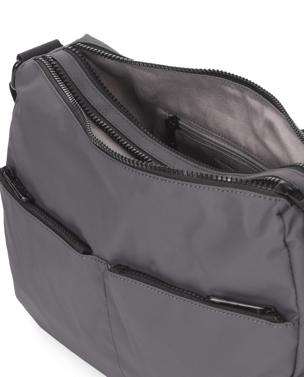 Bandolera dual grande color gris de mujer - Kcb - Gris Gris-8