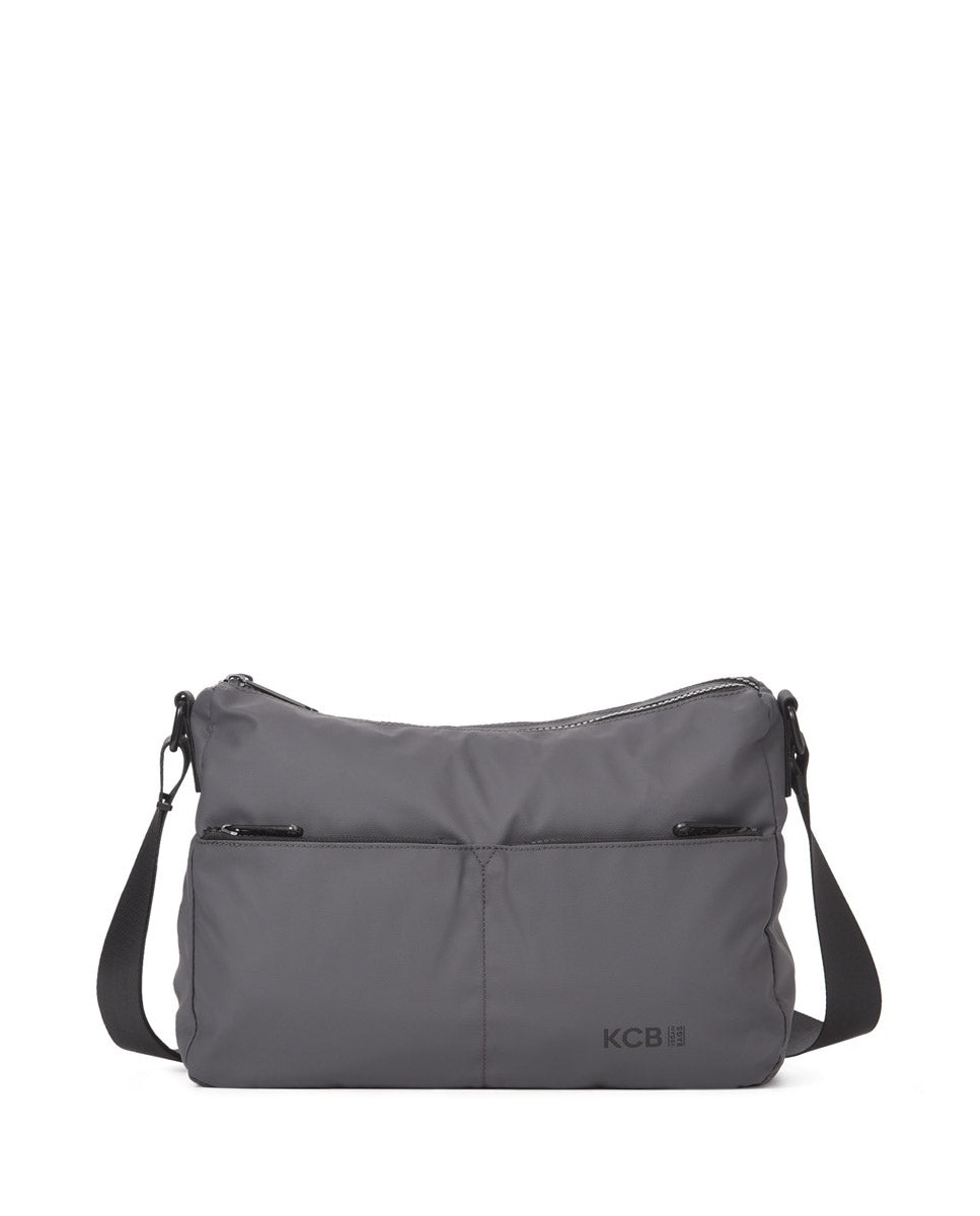 Bandolera dual pequeña color gris de mujer - Kcb - Gris Gris-1