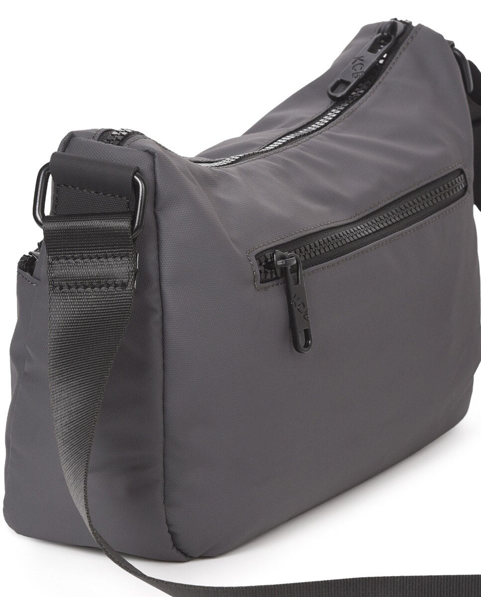 Bandolera dual pequeña color gris de mujer - Kcb - Gris Gris-2