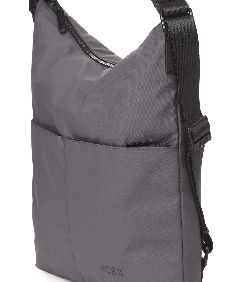 Bolso de hombro dual mochila color gris de mujer - Kcb - Gris Gris-3