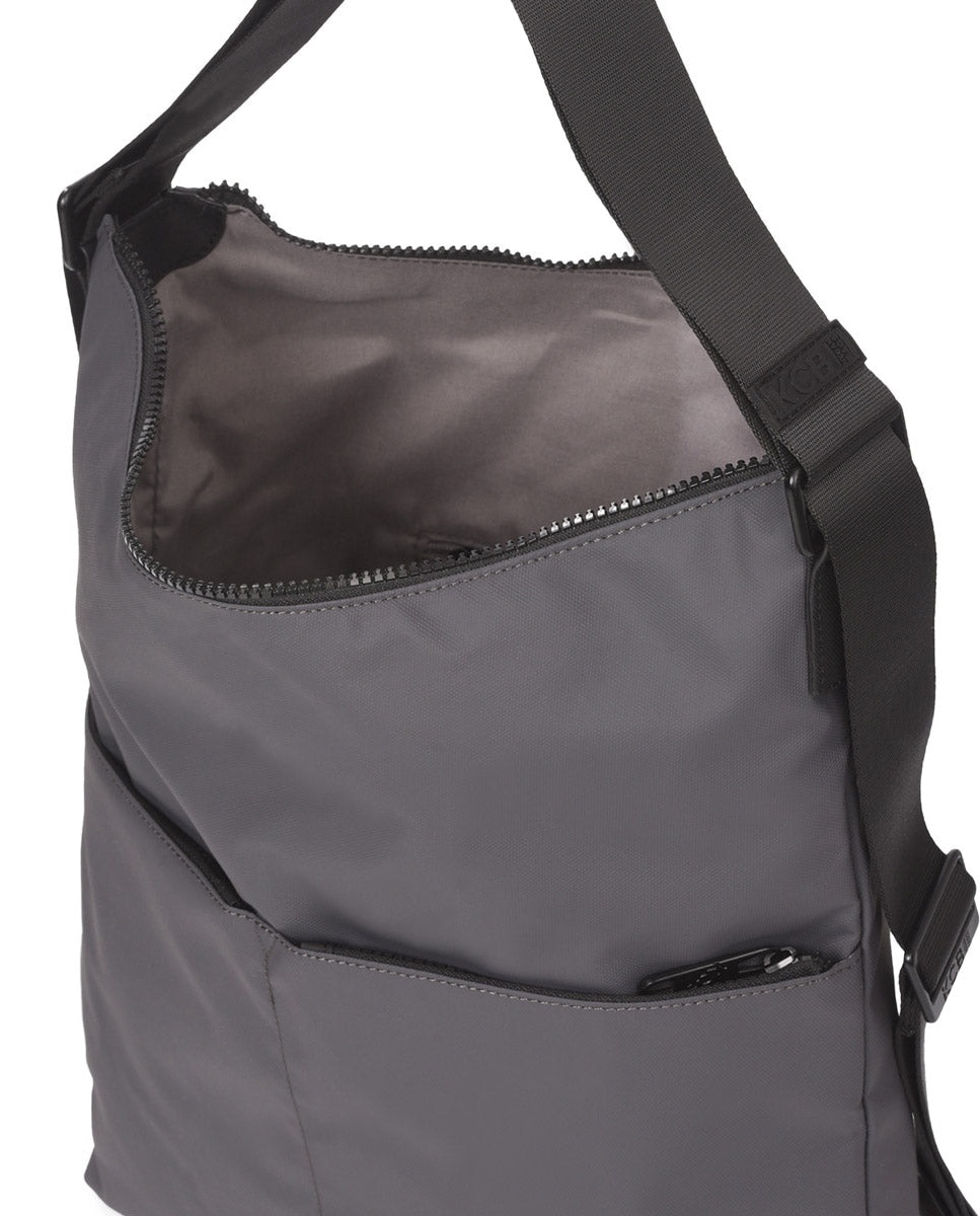 Bolso de hombro dual mochila color gris de mujer - Kcb - Gris Gris-4